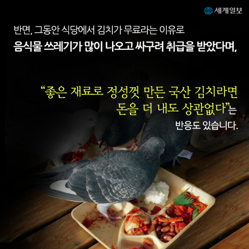 “식당 김치, 이제 돈 내고 드세요” | 인스티즈