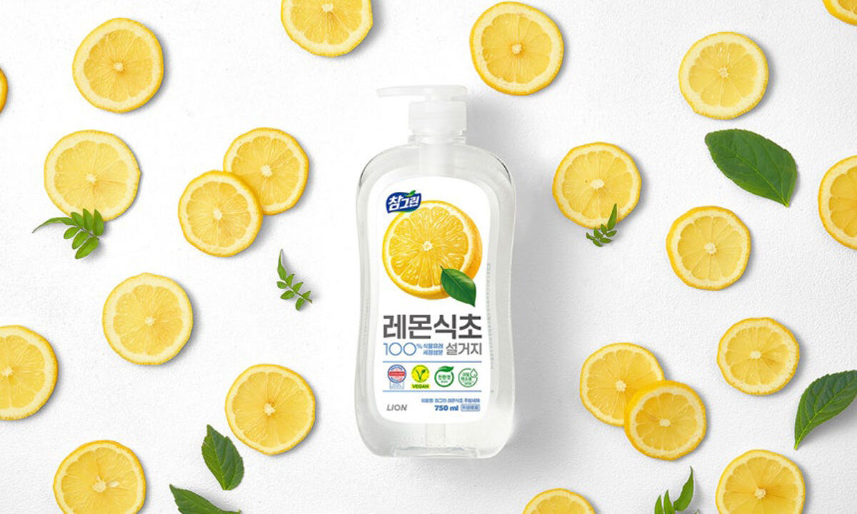 라이온코리아, 친환경 프리미엄 ‘참그린 레몬식초 주방세제’ 출시