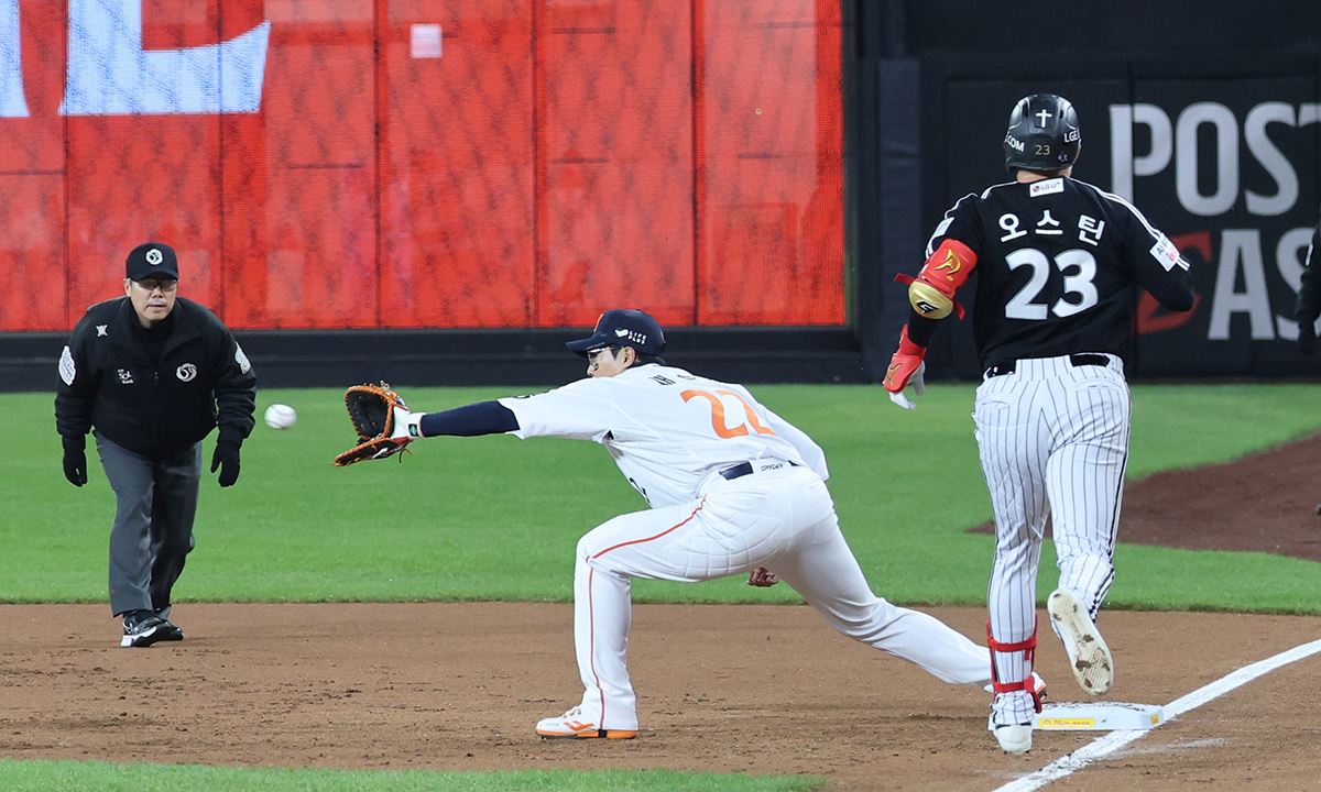 LG 오스틴, 언제 살아나나… 작년 PO부터 '가을 야구' 26타수 1안타 부진