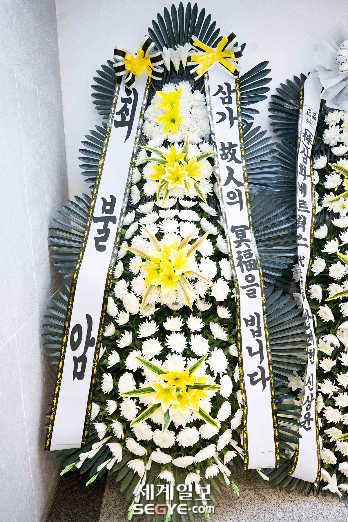 [포토] 이순재 빈소에 놓여진 배우 최불암의 근조화환