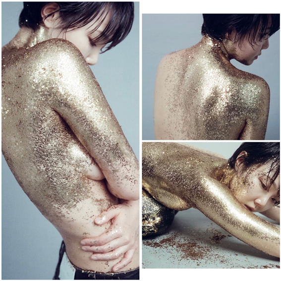 ‘금으로 뒤덮였다’ 배우 손수아, '세미누드' 화보 공개