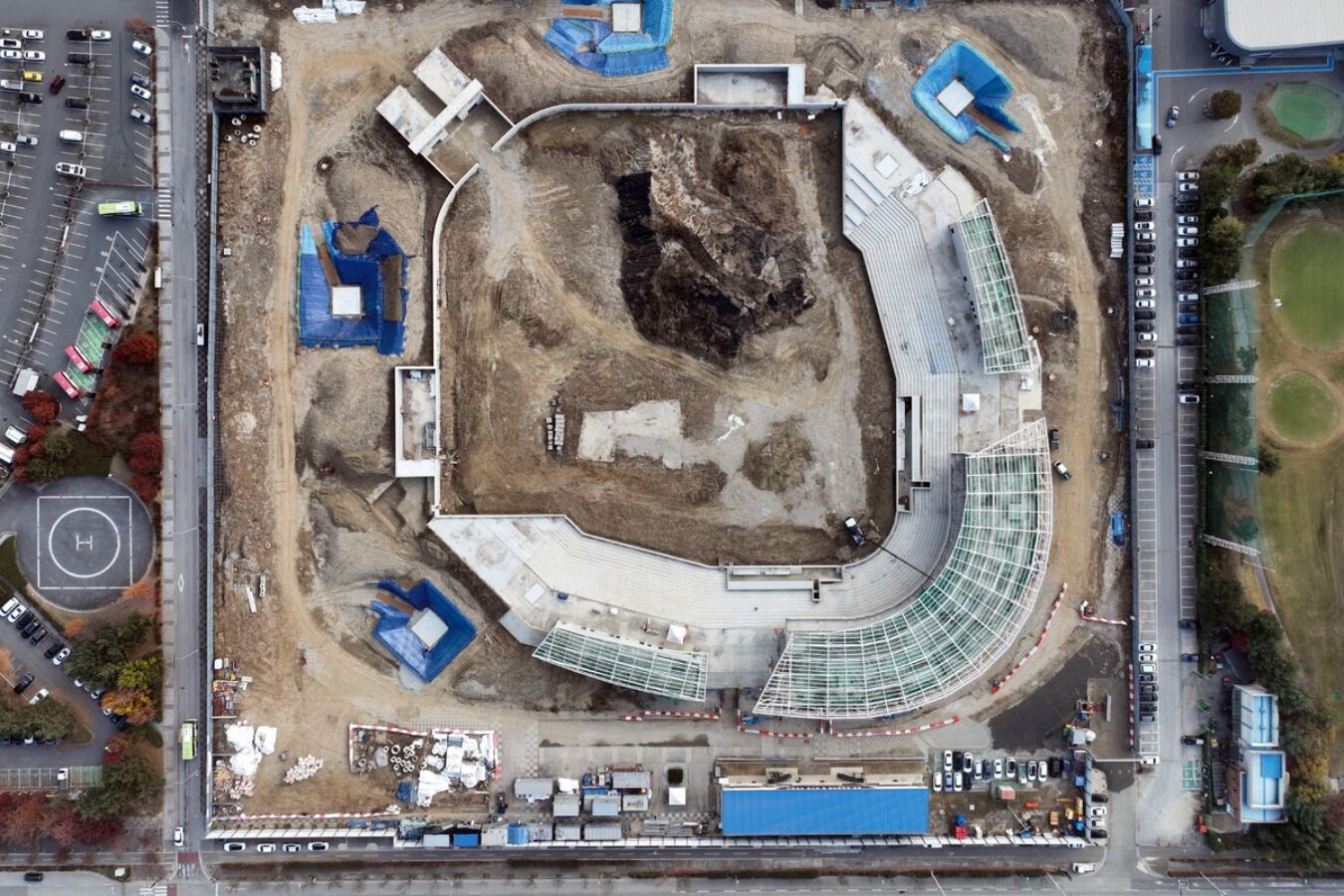 전주 신축 야구장 공정률 65%… 북부권 복합스포츠타운 윤곽