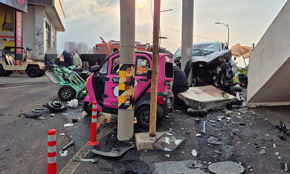 국과수, 14명 사상 우도 렌터카 사고 “급발진 정황 없다”