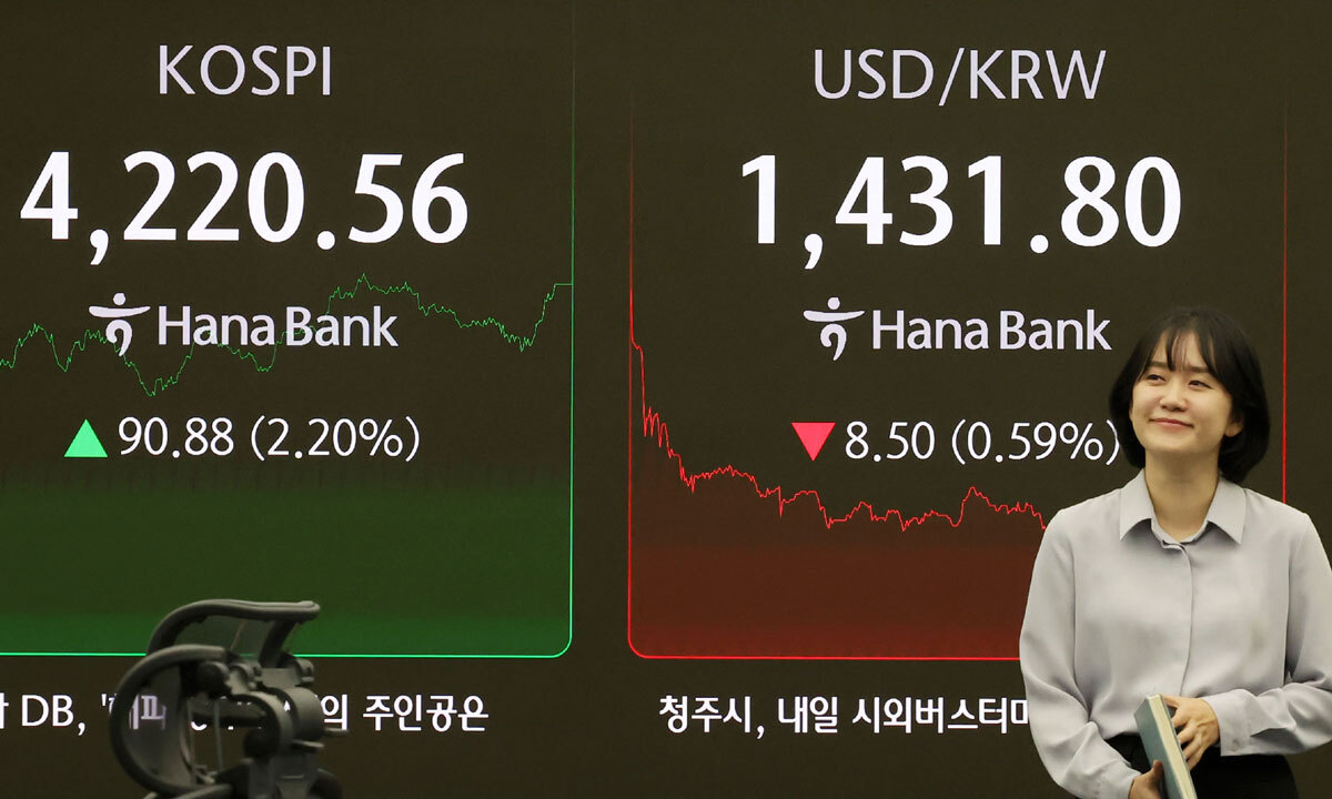 1420원대까지 내려온 환율… 39일 만에 최저