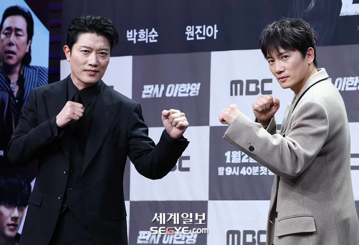 [포토] 박희순-지성 '연기 대결 기대하세요!'