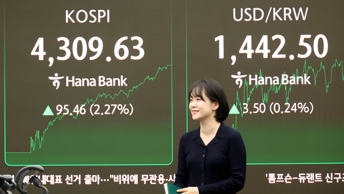 2026년 개장일 코스피 사상 처음 4,300선 돌파 [한강로 사진관]