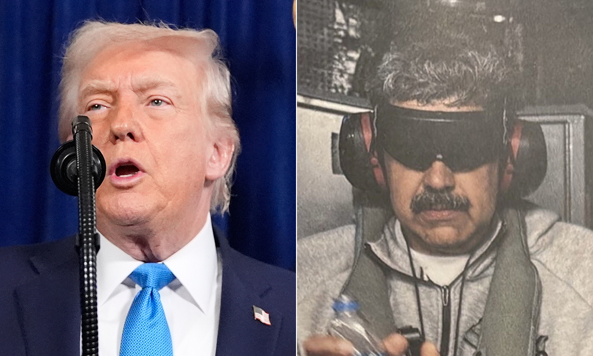 나이키 트레이닝복에 수갑과 생수…트럼프, 마두로 체포 사진 공개