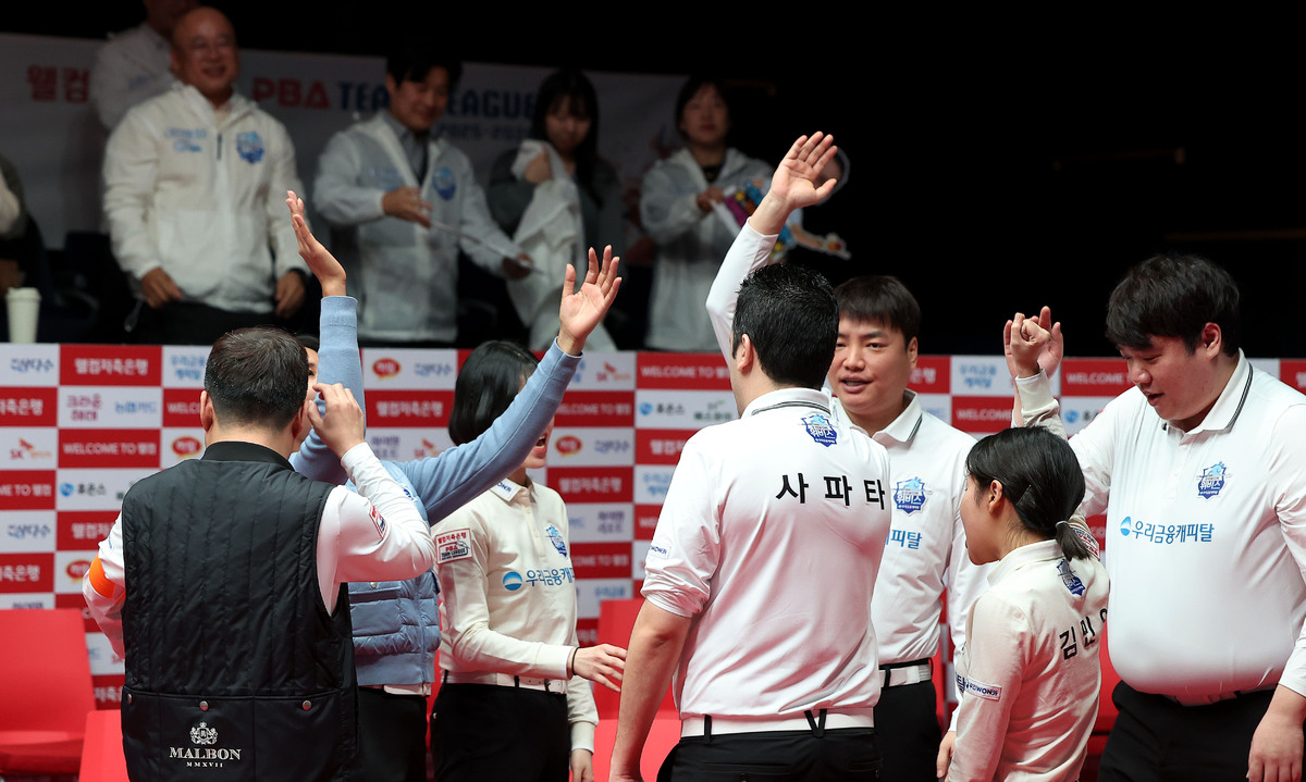 우리금융, PBA 팀리그 5R 선두 질주…사파타·김민영 맹활약