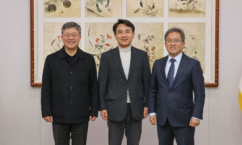 김진태 강원지사, 박정하?송기헌 의원 만나 원주 현안 논의