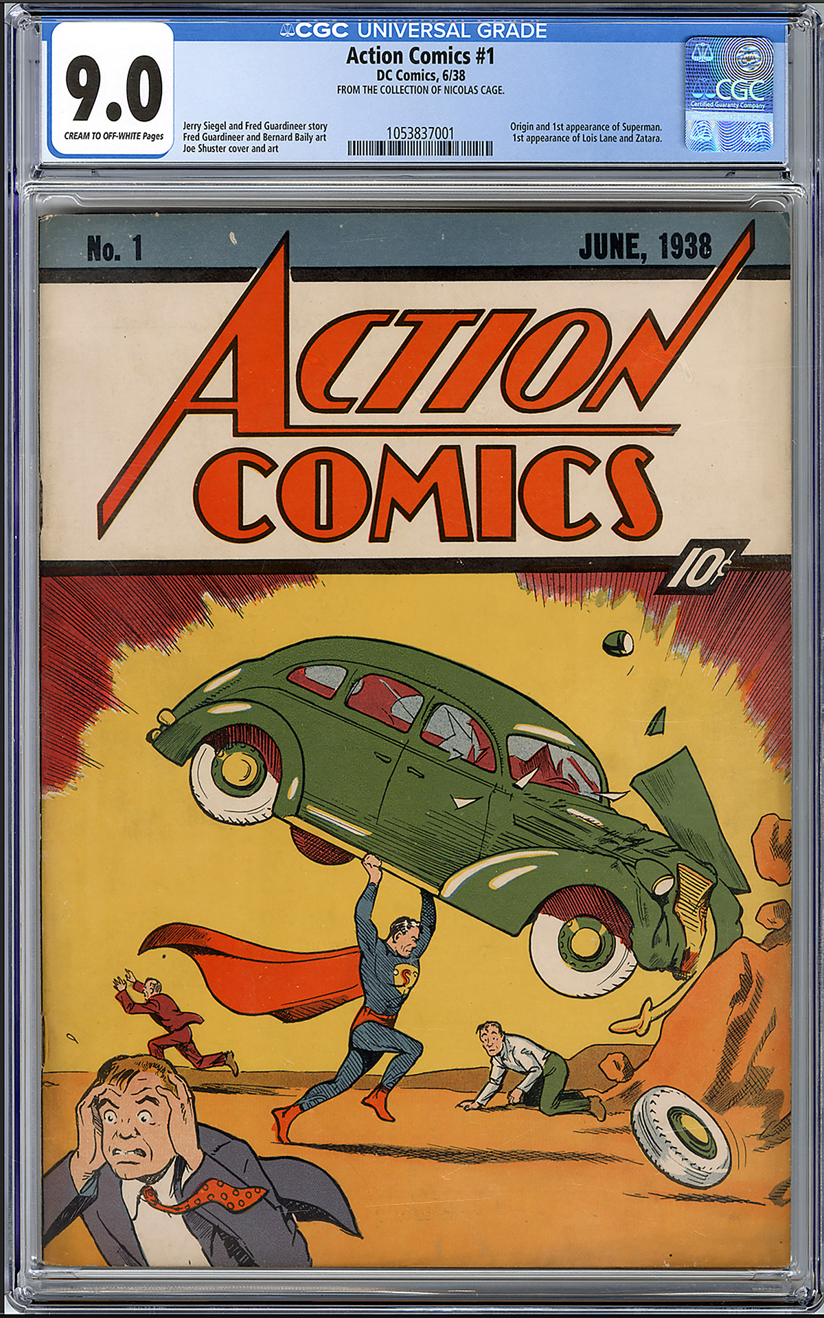 ‘슈퍼맨’ 초판본 219억원에 낙찰… 케이지가 소장했다 도둑 맞기도