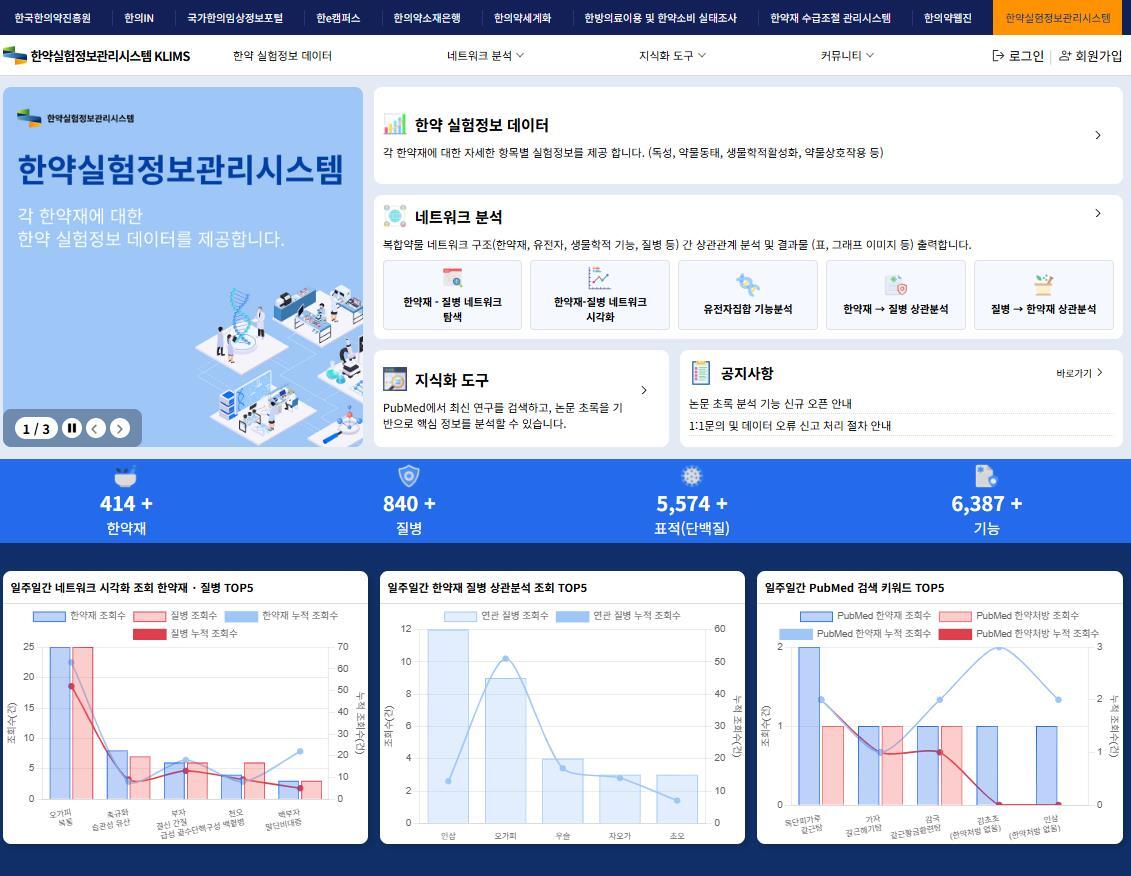 한국한의약진흥원, ‘한약실험정보관리시스템’ 정식 오픈