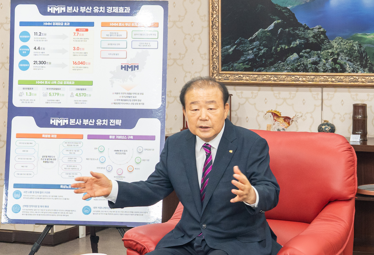HMM 부산 이전으로 5년간 15조6000억원의 경제효과 기대