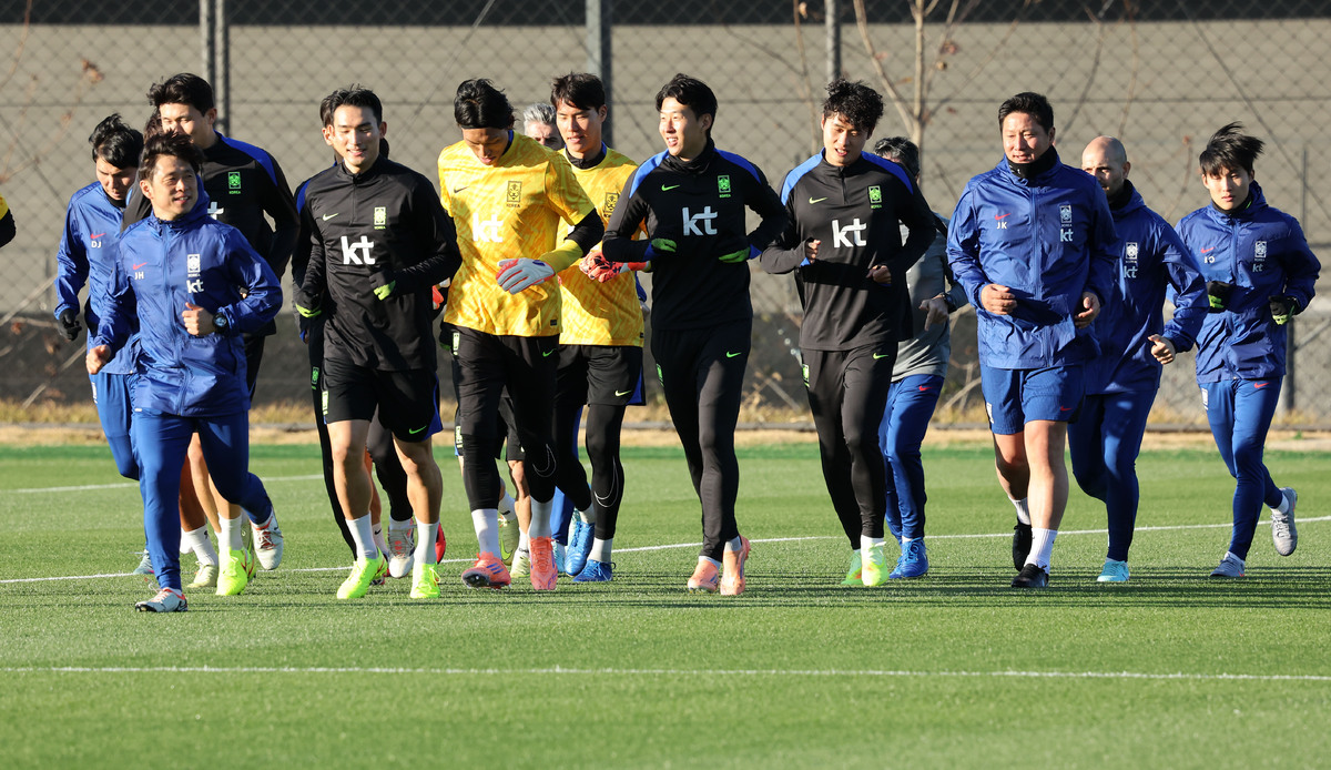 대표팀 포백 전환 관련 현장 사진