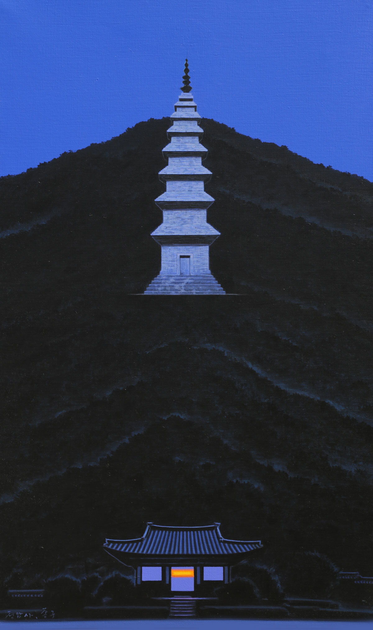 ‘정암사’, 2021, 캔버스에 아크릴릭, 91×55㎝.