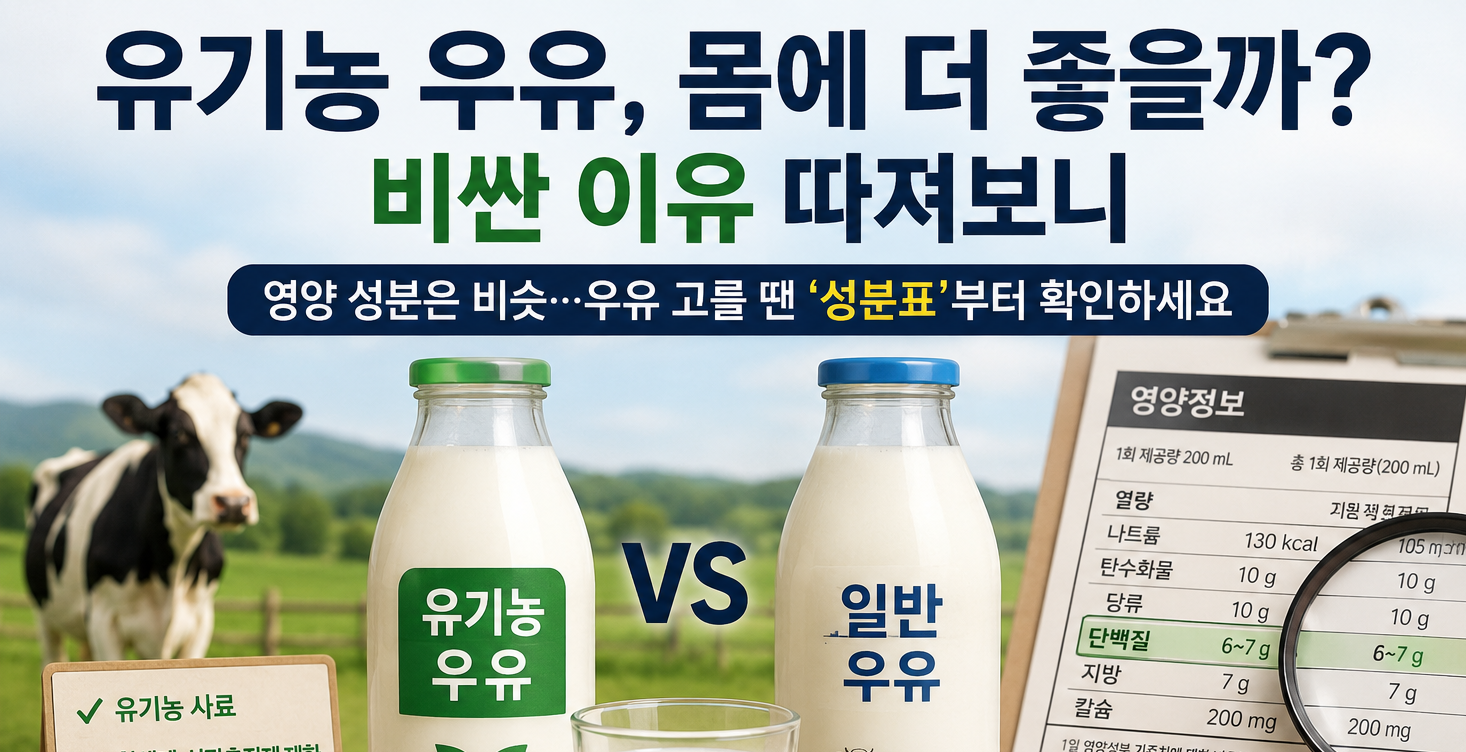 비싼 유기농 우유, 몸에 더 좋을까?…건강한 우유 고르는 방법 [FOOD+]