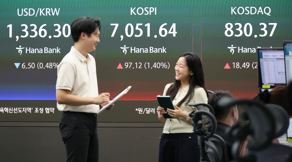 코스피, 33거래일 만에 ‘7000선’ 탈환